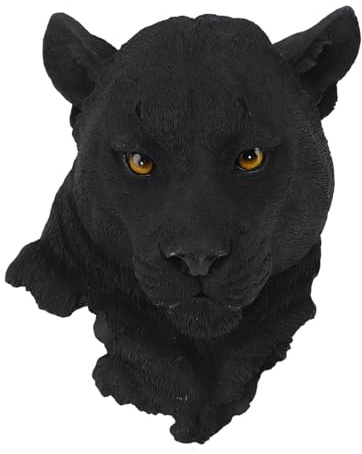 OPPWONG Tierkopf-Wanddekoration, an der Wand Montierte Tierkopf-Skulptur, Tier-Wandkunst, Tierkopf-Wandfigur, 3D-Simulation, Wandbehang-Skulptur für Zuhause, Wohnzimmer, Wand, (Schwarzer