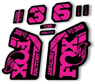 Gabel Ersatz Aufkleber kompatibel für Fox 36 2021 E Bike Series Pink (matt)