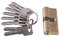Bombin Cerradura Seguridad,Bombin Doble Embrague 70mm con 8 llaves pulgar turnos perfil cilindro bloqueo de latón