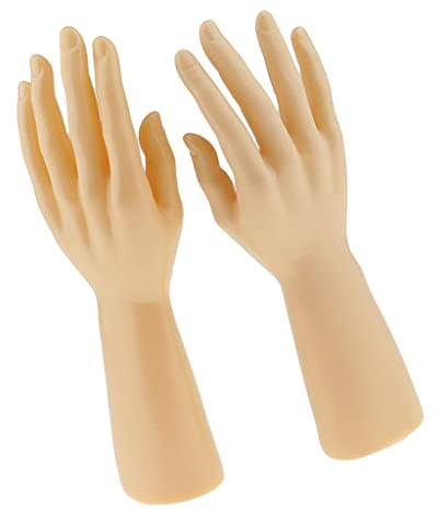 Manichino da uomo, 1 paio di espositori neri e bianchi, per gioielli, orologi, mani articolate realistiche, per bracciali, anelli, guanti, modello di presentazione, colore della pelle