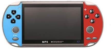 SHUAIGUO X7 4,3-Zoll-Videospielkonsole Handheld-Spieler Double Rocker 8 GB Speicher Eingebauter 1000-Spiele-MP5-Gamecontroller-TV-Ausgang
