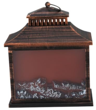 Folpus Lámpara de Chimenea LED portátil, Centro de Mesa Retro, decoración del hogar, lámpara de Chimenea de simulación, luz de Chimenea para Festival, b