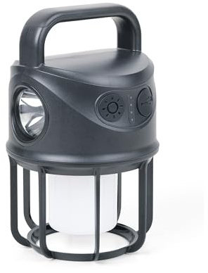 TROIKA Campinglampe und Powerbank NIGHT OWL wiederaufladbar mit drei versch. Leuchtmodi (dimmbar) & Blinkfunktion – kaltweiß, warmweiß, Taschenlampe 4000 mAh Input, 5V Output – Kunststoff