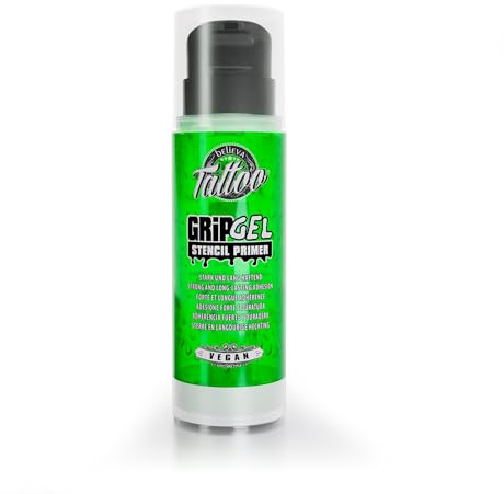 Believa Tattoo Grip Gel - Veganer Stencil Primer, 250ml - Perfekte Haftung für Tattoo Schablonen, hautfreundlich und langanhaltend