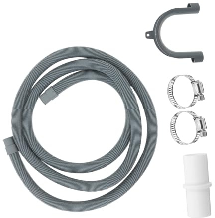 Angoily 2.5m Washing Machine Drain Hose Kit Washer Extender Drain Hose Replacement for Kitchen Laundry Use Plastic Material