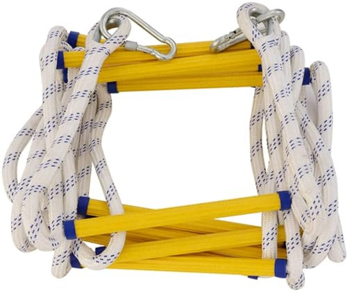 Fire Escape Rope Ladder,Portable Emergency Escape Ladder,Easy to Store-Flame Resistant-Spare Evacuation Ladder for High Building,Cruise Ship