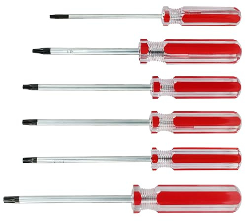 Bivethoi 6 Pcs Magnetic Torx Screwdriver Set, T10 T15 T20 T25 T27 T30 Star Screwdrivers Screws Driver Tool for Toy Repair & Battery Replacement