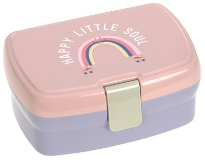 LÄSSIG Boîte à lunch pour enfants avec compartiments amovibles, sans BPA/Lunchbox Tiny Outdoor Rainbow