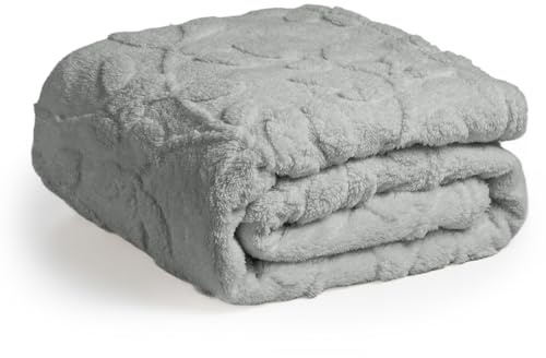 Kuscheldecke Flauschig für 4 Jahreszeiten, Glücksbaum-Muster Wohndecke, Fleecedecke, Für Bett und Couchdecke Sofaüberwurf Gemütlicher, Warme & Weiche Blanket Tagesdecke (Grau, 150 * 200cm)