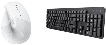 Logitech Lift for Mac & Trust Ody II Silent Wireless Keyboard,