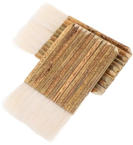 LALAFINA Set de 2 Pinceles con Mango de Madera para Pintar Cerámica con Mango Cómodo y Detalles Intrincados, Adecuado para Cerámica y Caligrafía en Arte Profesional y Manualidades