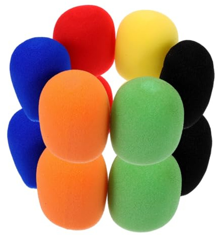 SHINEOFI 18pcs Microphone Sponge Covers Thickened Mic Windscreens Handheld Stage Microphone Protector Fits Mics for Karaoke and Performance