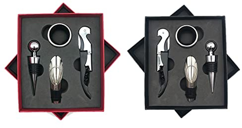 Riuulity Kit Cavatappi Leggero in Acciaio Inossidabile Apribottiglie Manuale per Vino per Bar Ristorante Domestico (BLACK)