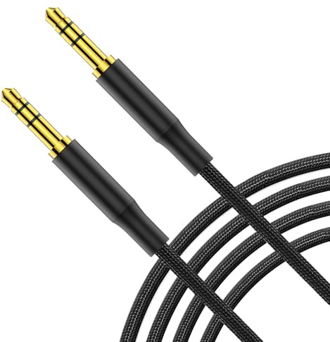 elzle Cavo Aux 3,5mm,Cavo Auxiliary Audio Stereo,1M | Hi-Fi Stereos da Cavos Audio Jack Stereo Maschio a Maschio in Nylon,per Cuffie,Smartphone,Autoradio,Hi-Fi System,TV,Laptop