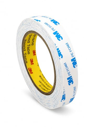 3M Nastro Biadesivo 1600T Extra Forte in Schiuma PE 19 mm x 5 m | 1 Rotoli | Nastro di Montaggio Impermeabile per Interni ed Esterni | Per Fissaggio di Oggetti e Quadri (1, 19mm x 5m)