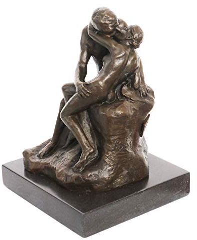 aubaho Escultura de Bronce de Rodin El Beso de los Amantes réplica Copia