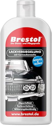 Brestol LACKVERSIEGELUNG 500 ml - mit Carnaubawachs - Hartwachspolitur Autopolitur Hartwachs Abperleffekt Abperl-Effekt Nano streusalzbeständig