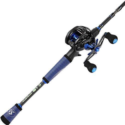 Sougayilang Angelrolle, Rutenkombinationen, Angelruten mit Baitcasting-Rolle, für Reisen, Süßwasser, 1,8 m, mit Rechtshänder-Angelrolle