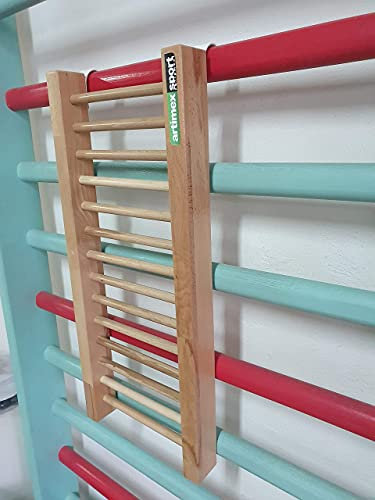 Artimex Mini Reha Sprossenwand für Physiotherapie und Gymnastik - Wird in Heimen oder Kliniken verwendet - aus Buche, 60 x 26 cm, Artikelnr. 249