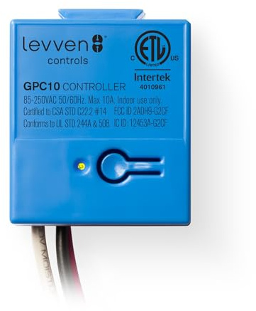 Levven 10A On/Off Controller (UL & ETL Listed) for Wireless Light Switch Kit, Requires Levven Wireless Switch, Power Controller - Add a Switch Anywhere
