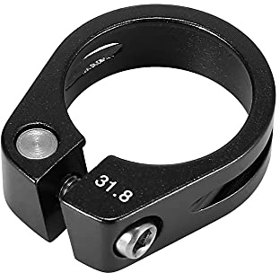 X AUTOHAUX Collier de serrage pour tige de selle de vélo en alliage d'aluminium 31,8 mm Noir