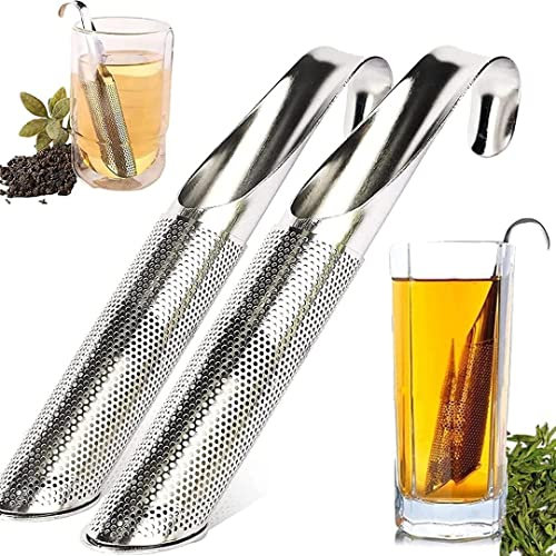 2 bastoncini per diffusore di tè in acciaio inox per osterm, bollo da tè per tè sfuso, infusori per tè e tè, colino per tisane, 2 pezzi