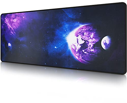 EFISH Grand tapis de souris de jeu（800×300×3mm） avec bords cousus, base en caoutchouc naturel antidérapant durable, tapis de clavier lavable, tapis de bureau pour gamer, bureau.
