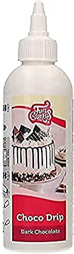 FunCakes Cake Drip Zuckerglasur, Chocolate, 180 g | Köstlichergeschmack, Einfach zu Verwenden, Perfekt für Tropfkuchen, Dripgeschmack nach Süßer Vanillegeschmack