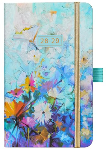 2025-2028 Fickplanerare/kalender - 3 års månadsplanerare 2025-2028, juli 2025 - juni 2028, 16 cm x 9,7 cm, 60 anteckningssidor, innerficka, pennögla, elastisk stängning, perfekt organisatör för