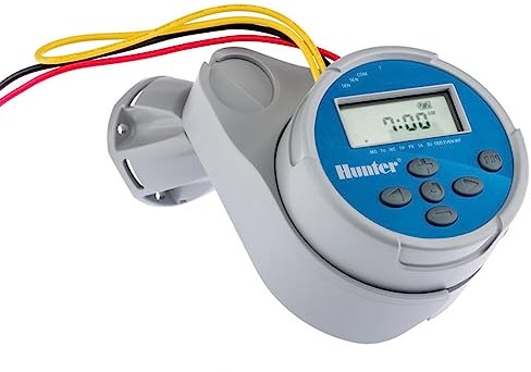 GNCGarden Controlador Sistema de Riego Hunter Node 400 4 Estacion Baterias 9V | Programador Autónomo Inalámbrico para 4 estación | Programación Fácil y Sin Cables Adicionales