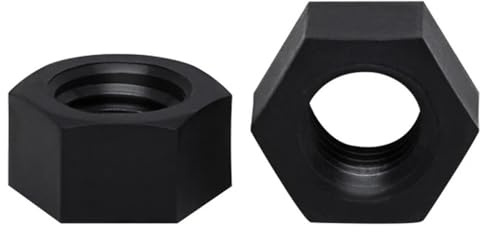 Tuercas de plástico, Tuercas hexagonales de nailon transparente, blanco, negro, tuerca roscada métrica hexagonal M2 M2.5 M3 M4 M5 M6 M8 M10 M12 M14 M16 M18 M20 ( Color : Black , Size : M5 (50Pcs) )