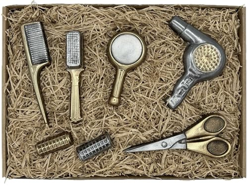 Schokolade Geschenk für Friseurin – Lustige Schoko-Werkzeuge für Friseur – Originelle Geschenkidee für Friseursalon, Frauen, Kollegin, Geburtstag
