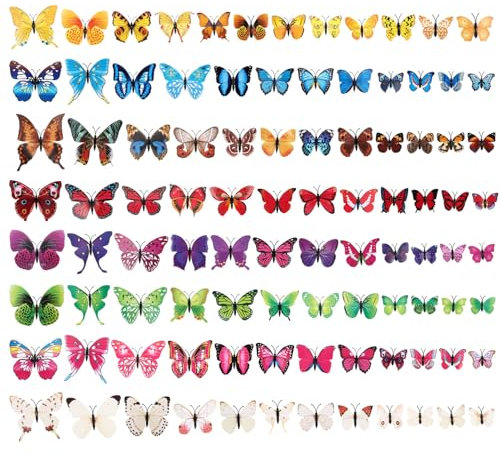 96 Stk Schmetterlings-Kühlschrankmagnet Kühlschrankmagnete kühlschrankaufkleber aufkleber für die küche zu hause alte Aufkleber Vintage-Dekor aufkleber kinder 3d