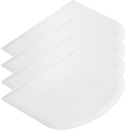 QUARKZMAN Plastik Kuchenschaber Teigschneider Werkzeug zum Schneiden von Backen Küche täglichen Gebrauch - Weiß, Packung mit 4