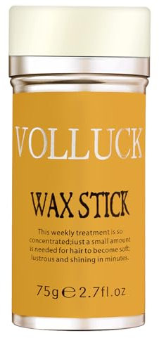 VOLLUCK Haarwachs Stick, Natürliche Materialien Langanhaltend Haar Wax Frauen Herr, Edge Control Hair Wax Stick fur Flyaway-Haarpflege, Bed Head Haarstyling Produkte (1 Pack)