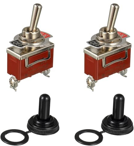 ANBOO 2 PCS Mini Interrupteur À Bascule 2 Positions On/Off 2 Broches 15A/220V1, Onduleur 1021 Interrupteur À Bascule Jaune-Brun, Interrupteur Étanche Pour Voiture, Interrupteur 12v,