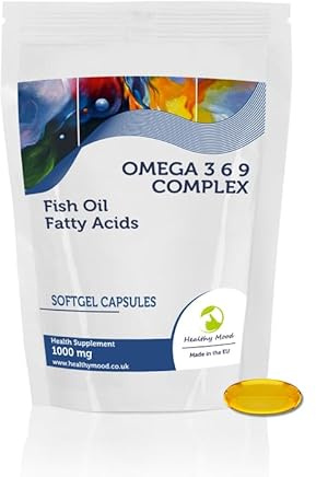Omega 3-6-9 1000mg 180 Capsules – Premium Fish Oil Supplement with Flaxseed & Borage Oils