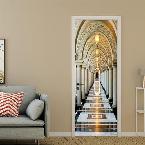 3D Türtapete Selbstklebend 90 X 200 Cm Diy Wandbild Pvc Wasserdicht Pvc Türtattoos Türposter Türaufkleber Fototapete Türfolie Für Tür,Wohnzimmer,Schlafzimmer,Küche Toilette -213130-44688