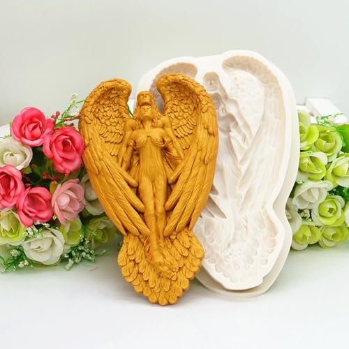 Epoxidharz-Formen, 16,6 x 11 x 1,8 cm, Silikonform für Liebhaber, Engel, Küche, Backen, Dekoration, Werkzeug für Kuchen, Schokolade, Dessert, Spitze, Fondantformen