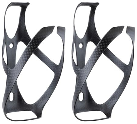 Portabidon Bicicleta Portabotellas de fibra de carbono 3K for bicicleta de montaña, portabotellas for bicicleta de carretera, color negro mate, peso (16 ± 2 g) Portabidones Carbono(Matte Black 2Pieces