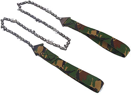Multifunctional Outdoor Camouflage Survival Chainsaw Emergency Rescue Tools Hand Chain Saw Cable Saw Camp Saw Survival Gear Backpacking Saw