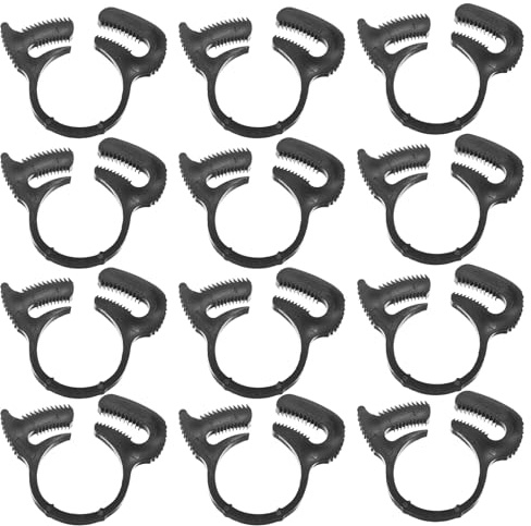 M METERXITY 12-Pack Double Gripping Nylon Hose Clamps 3/4 16.9-19mmmm | Black, Snap Grip, Adjustable Ratcheting, For Connecting/Fastening/Sealing Pipes/Tubing