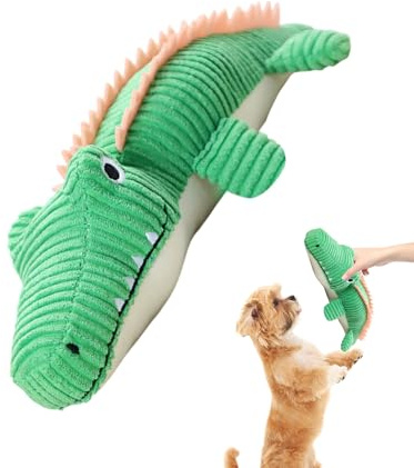 Juguetes para peluche, peluche para perros,Animales de peluche para perros - Suministro de cocodrilo suave Suministros de mascotas de mascotas para el cocodrilo para cachorros y perros grandes