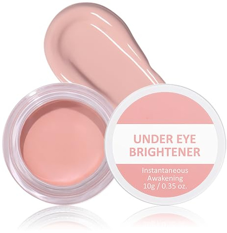 Under Eye Concealer - Pink Under Eye Brightener - Peach Colour Corrector Makeup for Dark Circles & Spots - 3-in-1 Full Coverage Concealer Highlighter and Foundation for Mature Skin