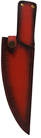 POPETPOP Funda Útil para Cuchillos de Cocina de Cuero Reconstituido Marrón, Reutilizable Excelente Durabilidad Adecuado para Cajones de Cocina