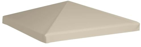 Copertura Superiore per Gazebo, Tetto per Tendone Da Festa, Tetto per Gazebo 310 g/m² 3x3 m Beige Per Portico Anteriore Cortile Recintato
