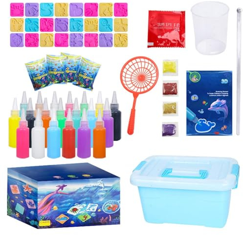 Generisch Wassergel-Spielzeug-Hersteller,Kreatives Bastelset mit 12 Cartoon-Formen | DIY Kunsthandwerk-Set | für Kinder ab 3 Jahren, Mädchen, Geburtstag, Zuhause, Schule, Kita