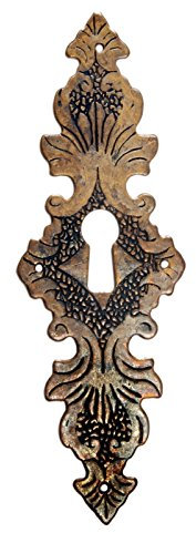 Holzando Gründerzeit Möbelgriff Schlüsselschild aus Messing