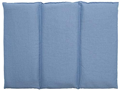 Coussin aux graines de lin - Taille 40x30-3 compartiments - bleu ciel - Coussin thermique - Coussin aux graines - Compresse froide -