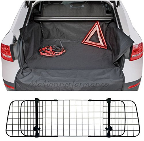 Heavy Duty Car Boot Liner Mat & Bumper Protector & Mesh Grill Dog Barrier Guard